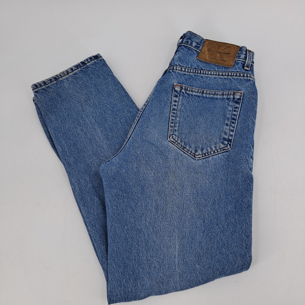 Calvin Klein Jeans Easy Fit Men 33x32 Cotton Blue Stonewash Vintage Made in USA